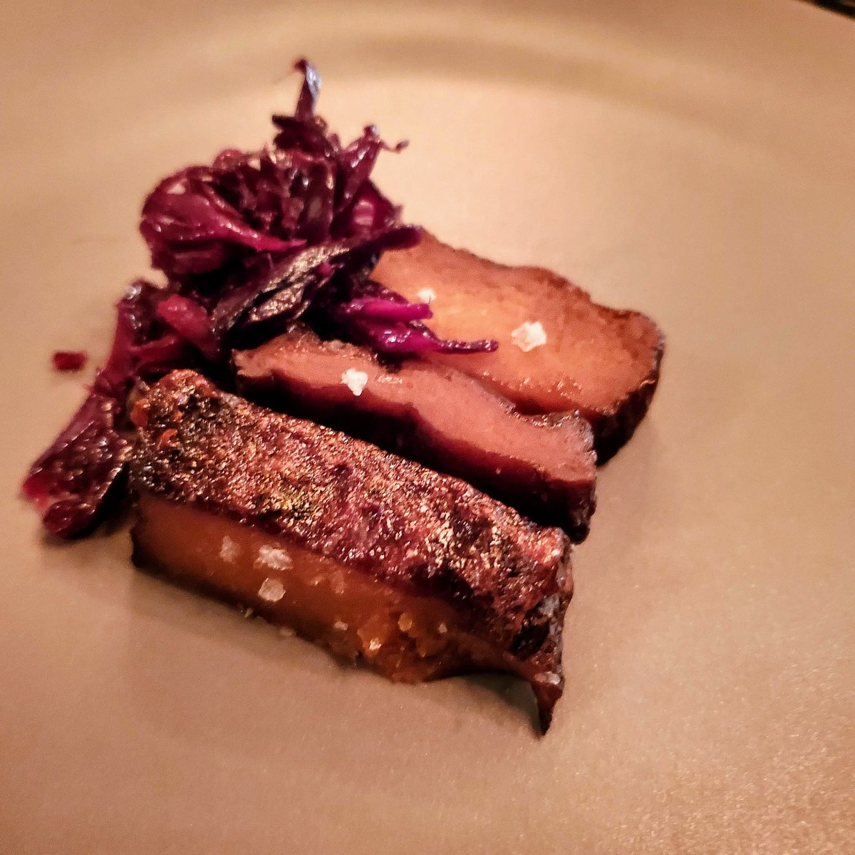 Asta signature dishes The eight-course tasting menu is the only option and is revealed upon arrival. It is built around seasonal availability such as 3 Oz. Seared Foie Gras, and Duck Breasts.